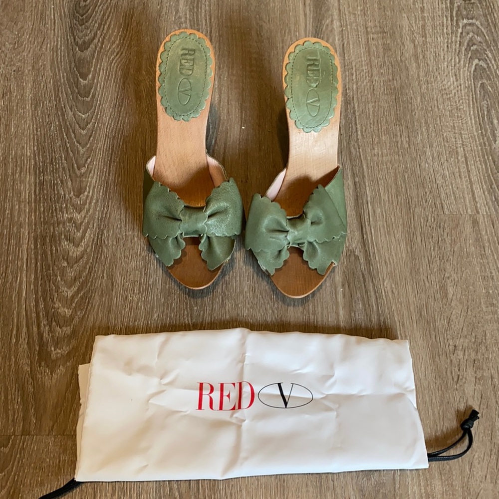 Valentino (Red) Heel Mules